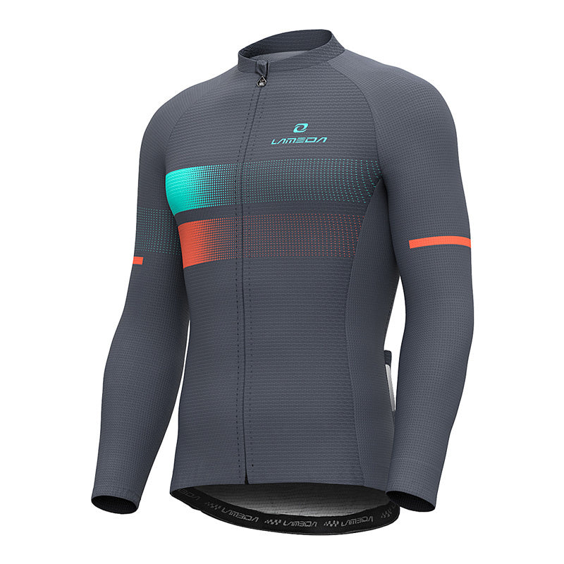 Men’s Fashion And Comfort Long Sleeve Cycling Jersey - Grey / XL