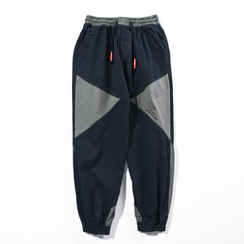 Contrast Harem Pants - Black / M