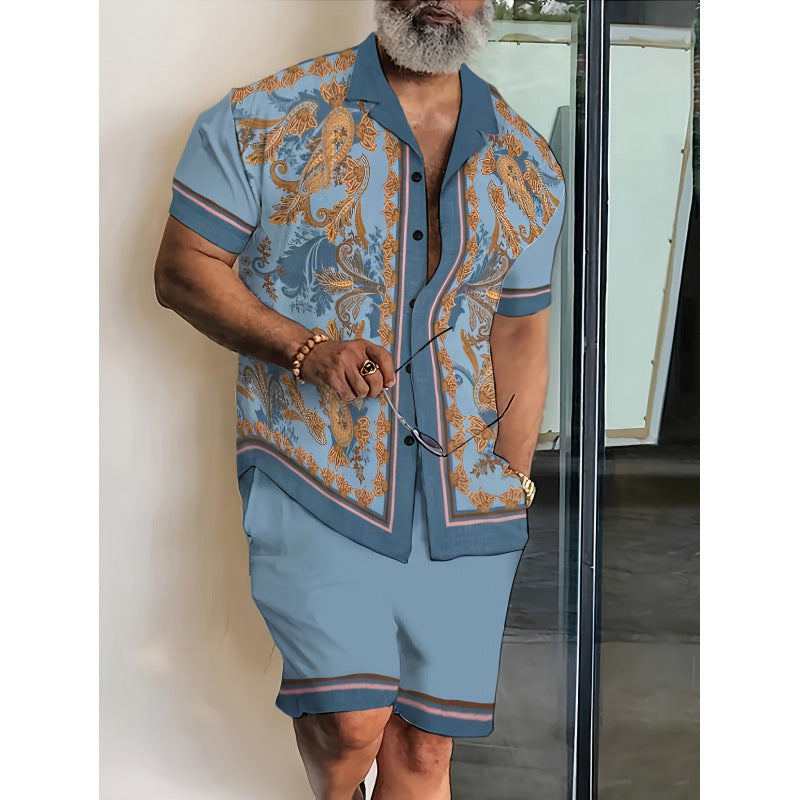 Men’s Shirt Suit Yards 3d Digital Printing - Mixed Color / M