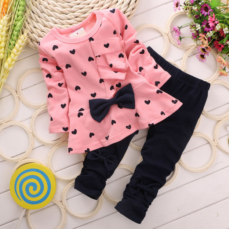 Love bow girl set - gules / 100 cm