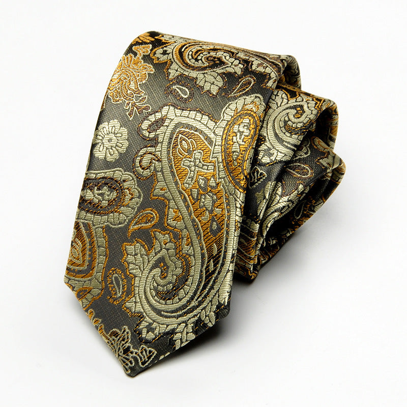 Korean Style Men’s Business Formal Business Working Tie - A4501 Yellow