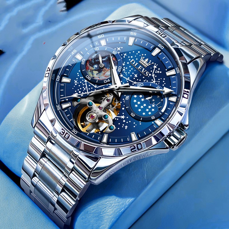 Exquisite 42mm Movement A Luxury Clothing Statement - Steel Band Blue