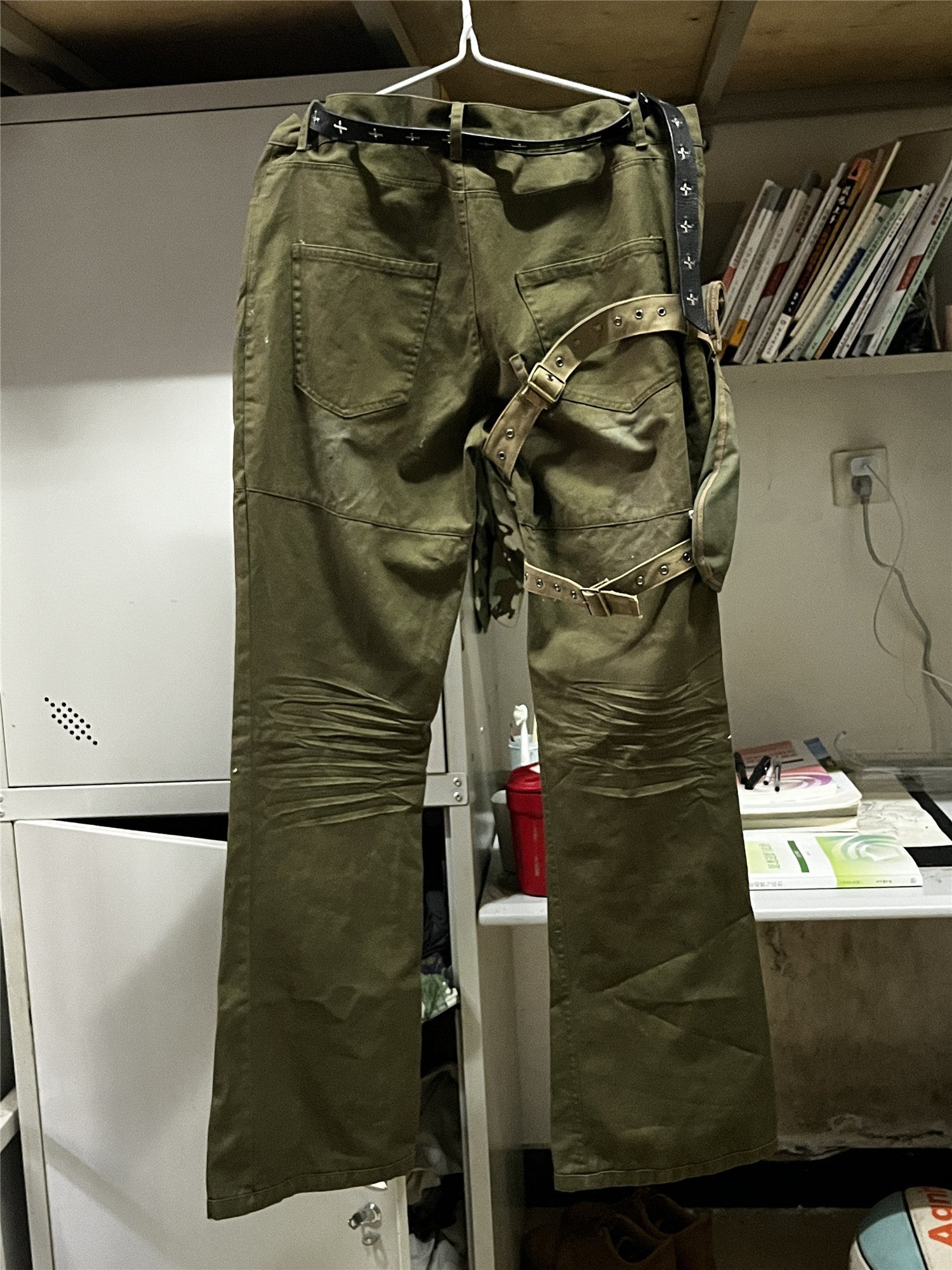 Fashion Personality Extinct Holster Pants - Green / 28