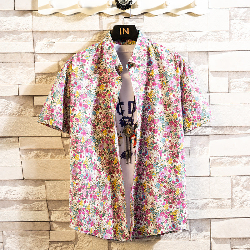 Fashion Casual Floral Shirt For Men - Color1 / M