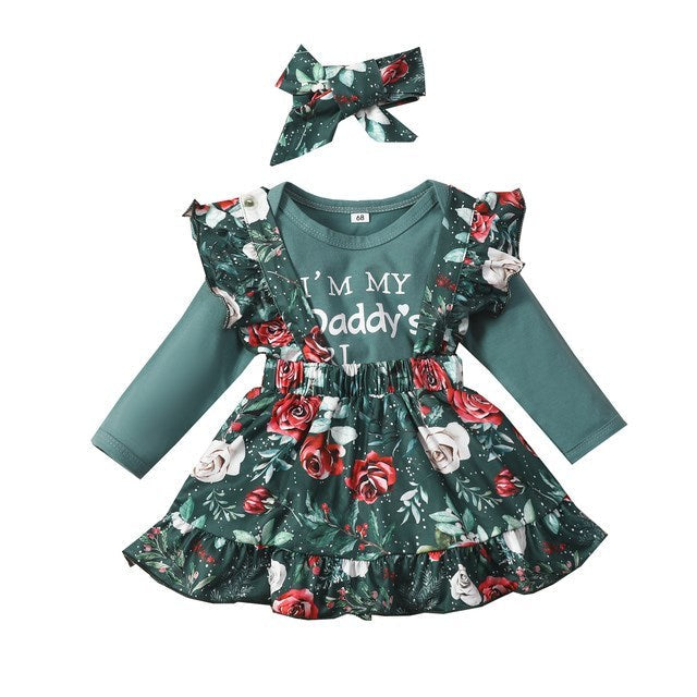 Kids Romper Jumpsuit Long Sleeve Warmth - Green / 6m
