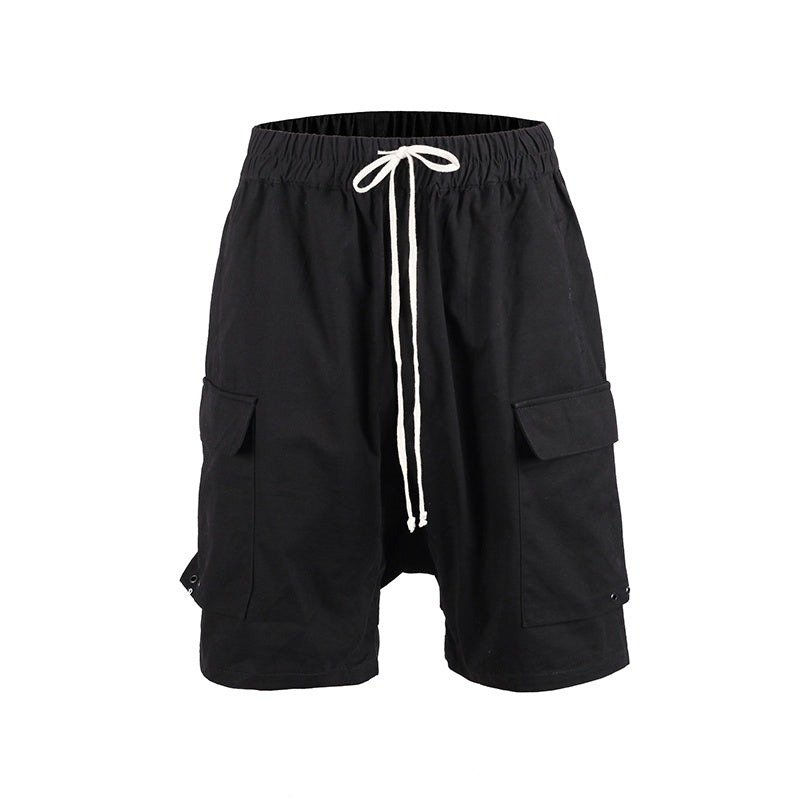 High Street Tide Men’s Casual Harem Pants - M / Black