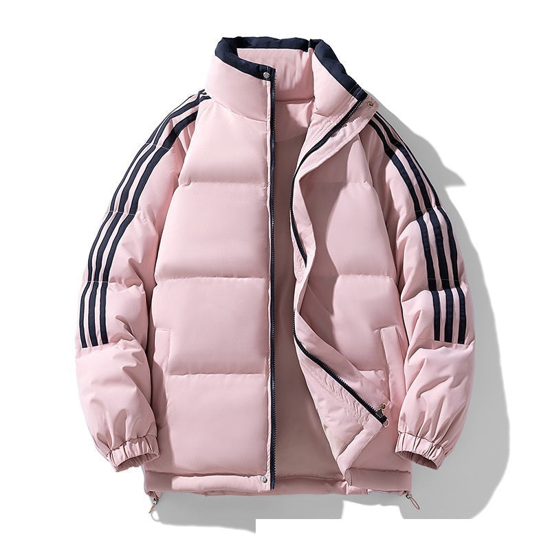 Down Cotton-padded Coat Winter Warm Thickened Puffer Jacket - Pink / S