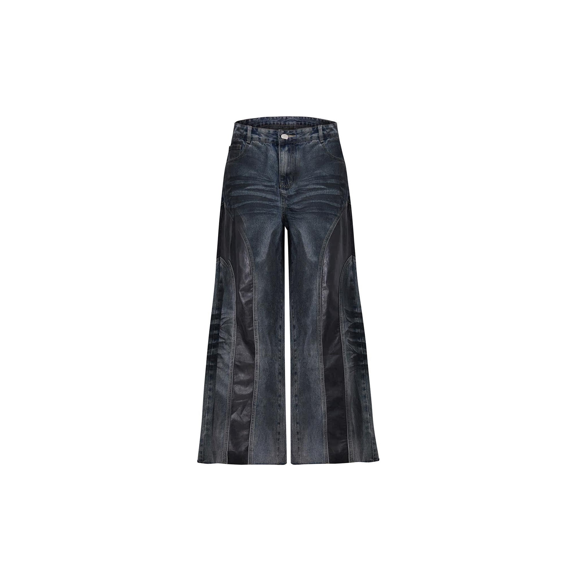 Retro Distressed Loose Jeans - Blue / M