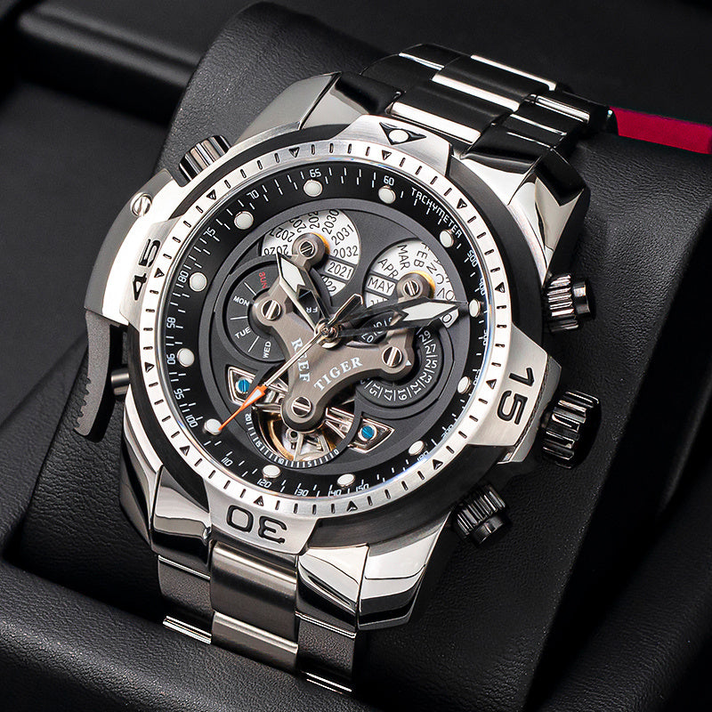 Rose Gold Steel Strip Dream in Blue Black - Black side of steel shell