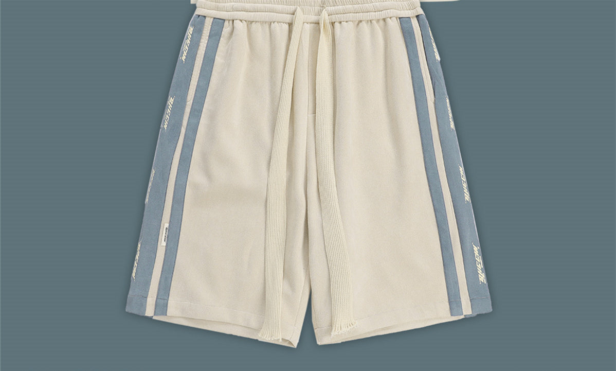 Trendy Brand Suede Sports Shorts Boys Loose - Beige / M