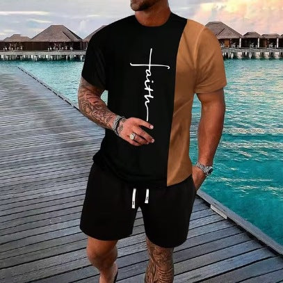 Casual Cool Suit Men’s Short Sleeve Shorts Suit - 5 Colors / 2XS