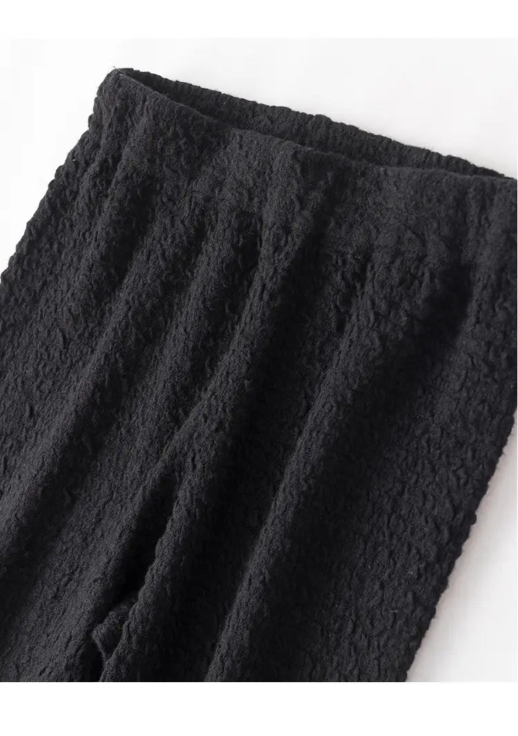 Women’s Knitted Wool Drape Wide Leg Pants