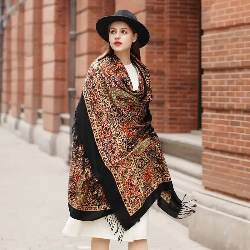 Women’s Dual-use Cape Oversized Shawl For Autumn