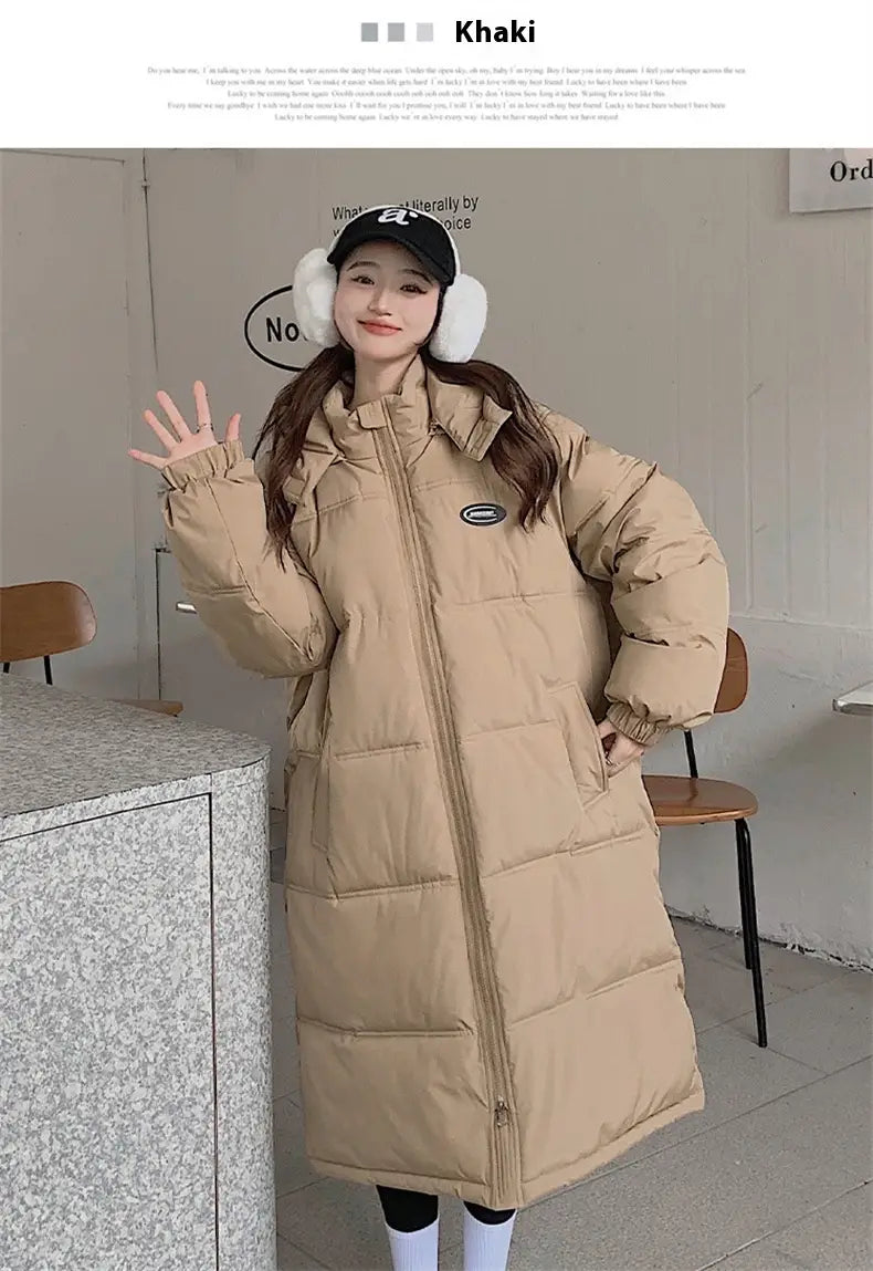 Women’s Mid-length Loose Overknee Thickened Cotton Padded Coat
