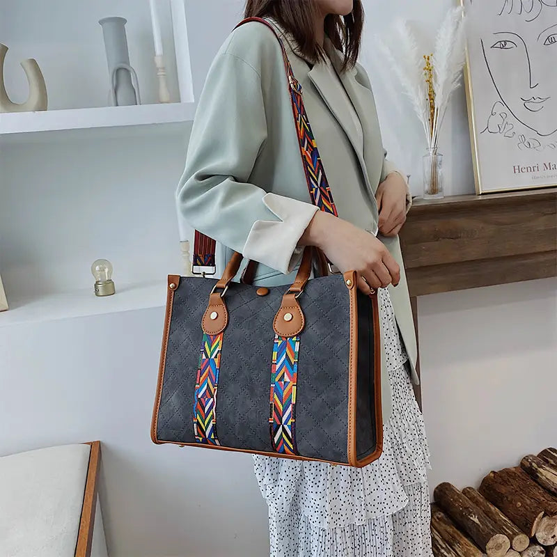 Unleash Luxury Cowhide Shoulder Strap Style