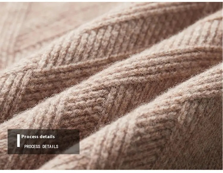 Woolen Sweater Men’s Half Turtleneck Thickened Sweater Casual