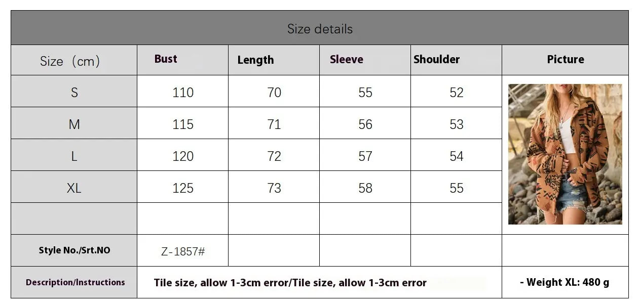 Women’s Retro Plush Lapel Long-sleeved Jacket