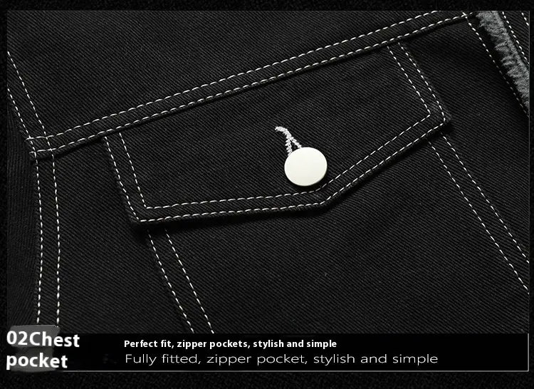 Denim Coat Fleece-lined Men Fashion Brands Jacket