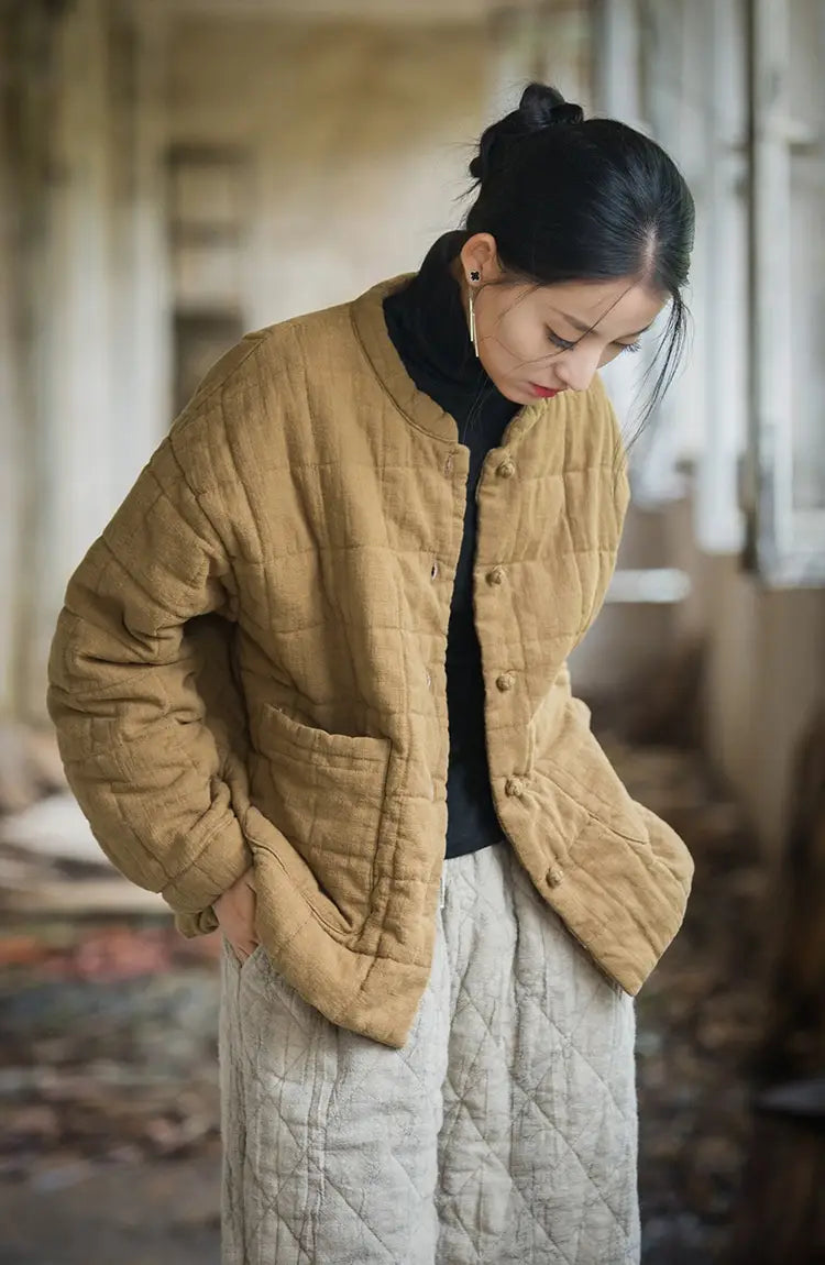 Fashion Artistic Women’s Short Cotton-padded Coat
