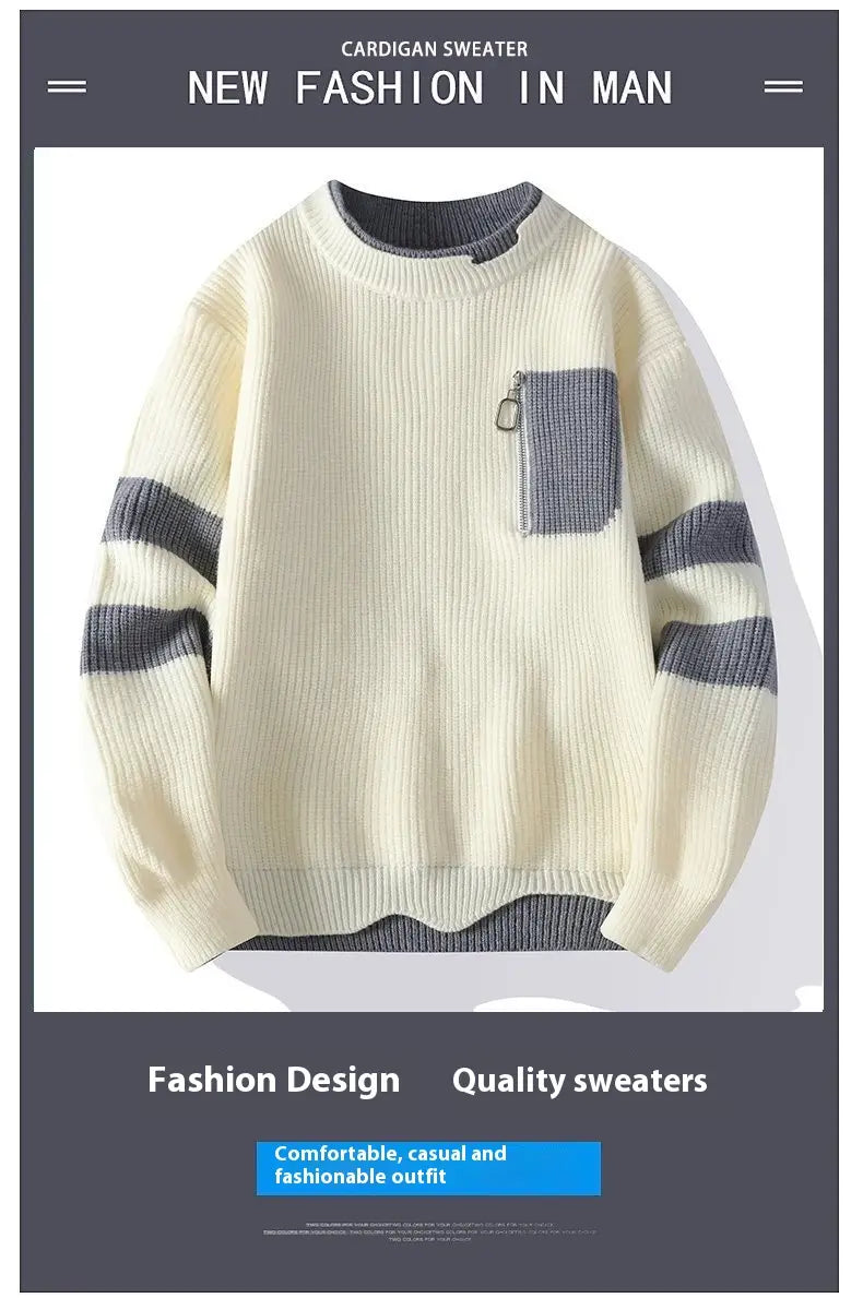 Autumn And Winter New Casual Sweater Boys Knitted Bottoming Shirt