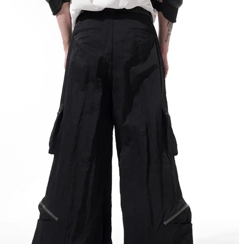 Three-fold Multi-zipper Design Casual Pants