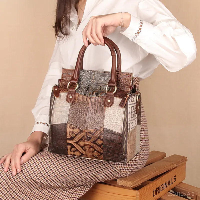 Bohemian Brown Leather Tablet Bag Luxury Clothing Find High-End Fashion Online