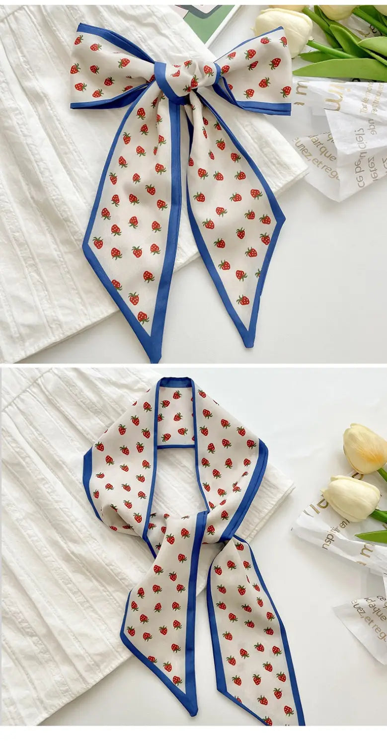 Silk Scarf Women’s Long Ribbon Fresh Decoration Hair Rope