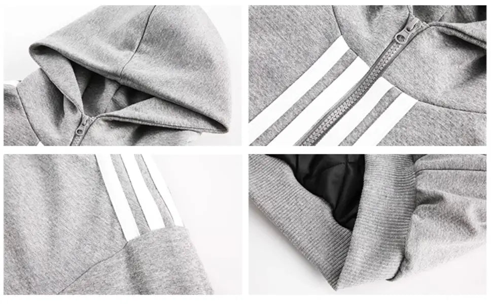Retro Sports Hooded Cotton-padded Jacket Women’s Loose Casual Cotton-padded Clothes