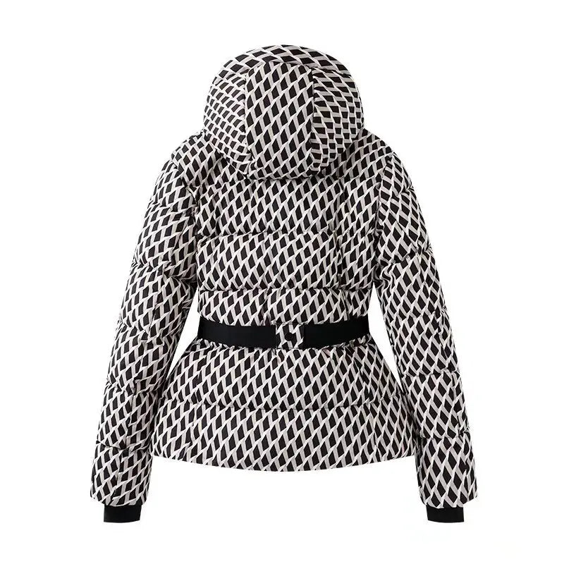 Women’s Waist Slimming With Belt Cotton-padded Jacket
