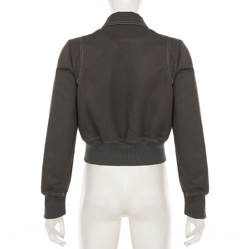 European And American Retro Lapels Cinched Bodycon Slimming Jacket