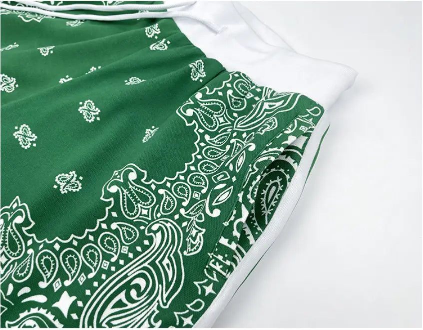 Cashew Flower Casual Loose Sports Basketball Shorts For Men