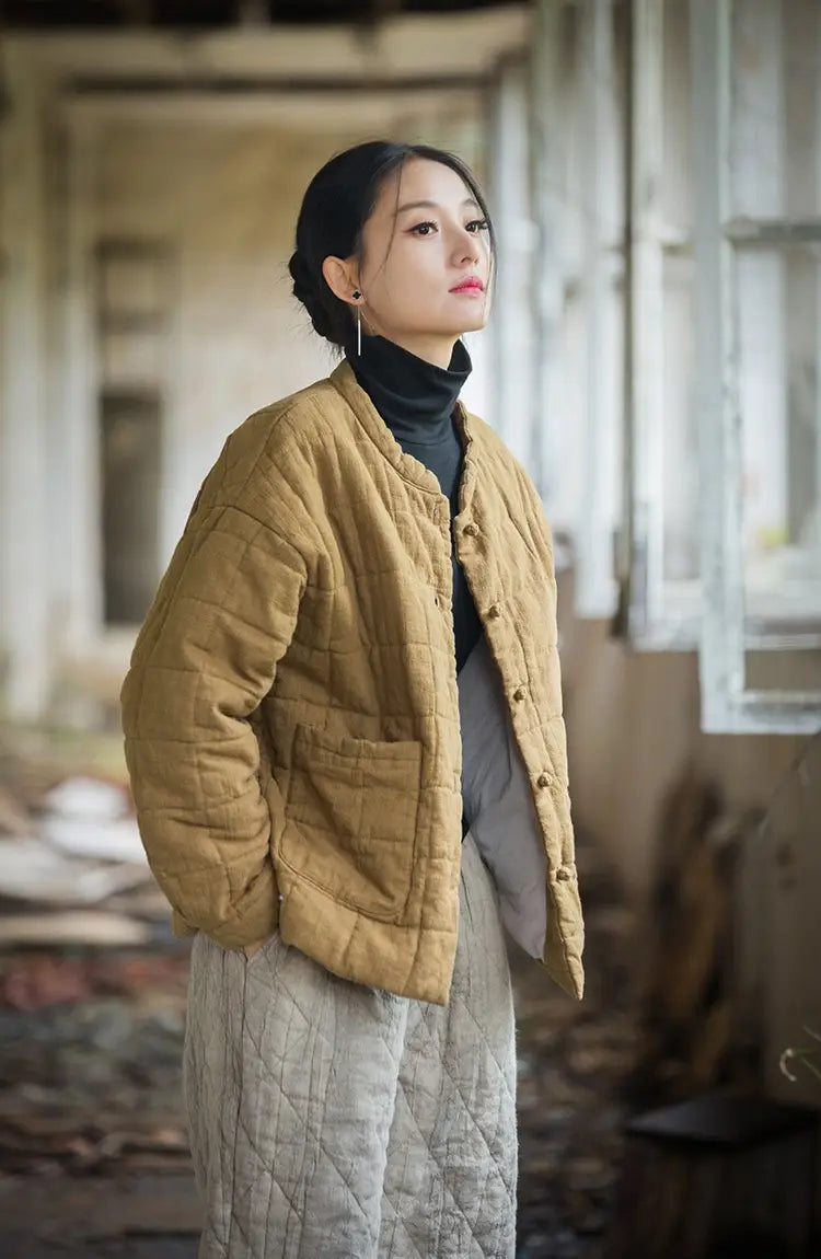 Fashion Artistic Women’s Short Cotton-padded Coat