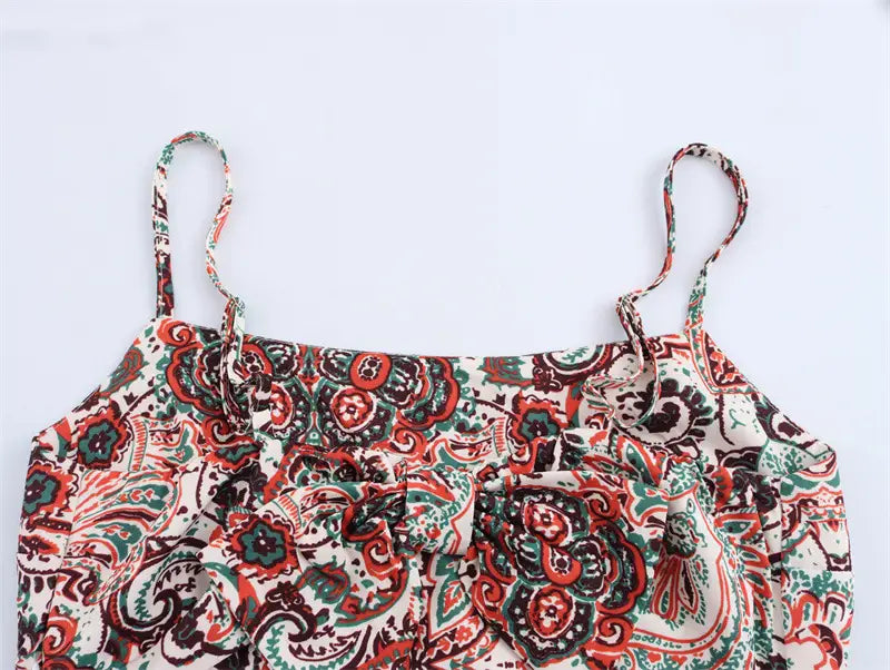 Printed Vacation Style Printed Two-piece Sling