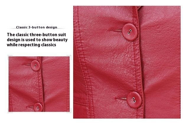 Leather Coat Women Fall Short Western Style All-matching Women