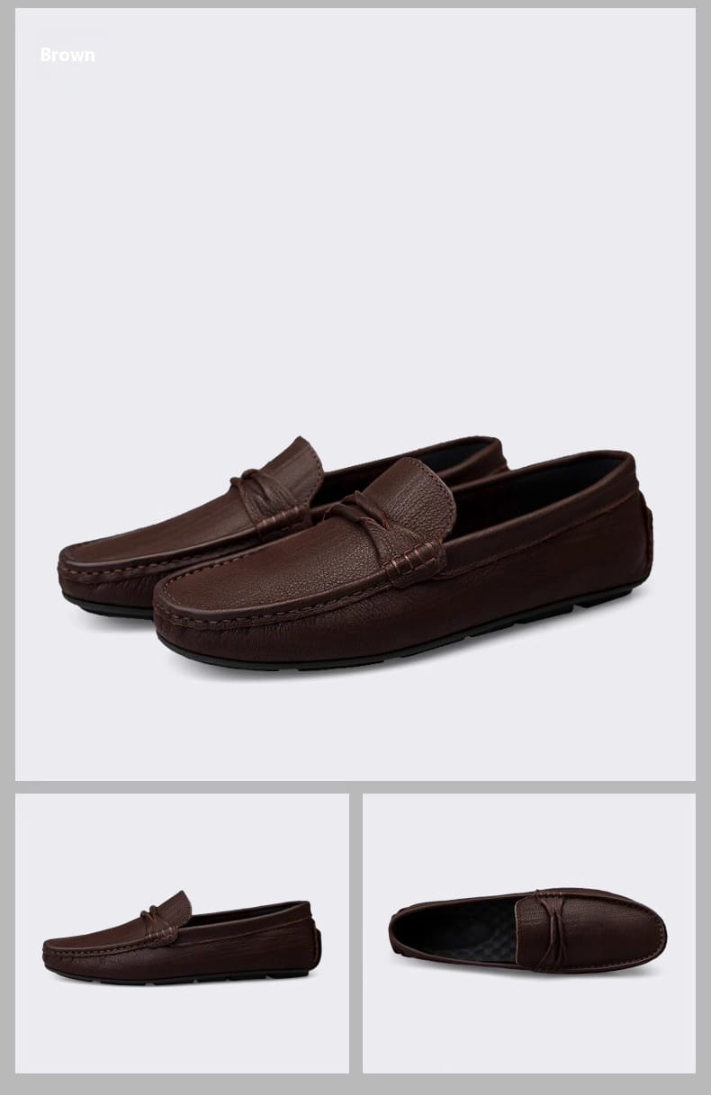 Genuine Leather Slip-on Lofter Peas Casual Shoes Men