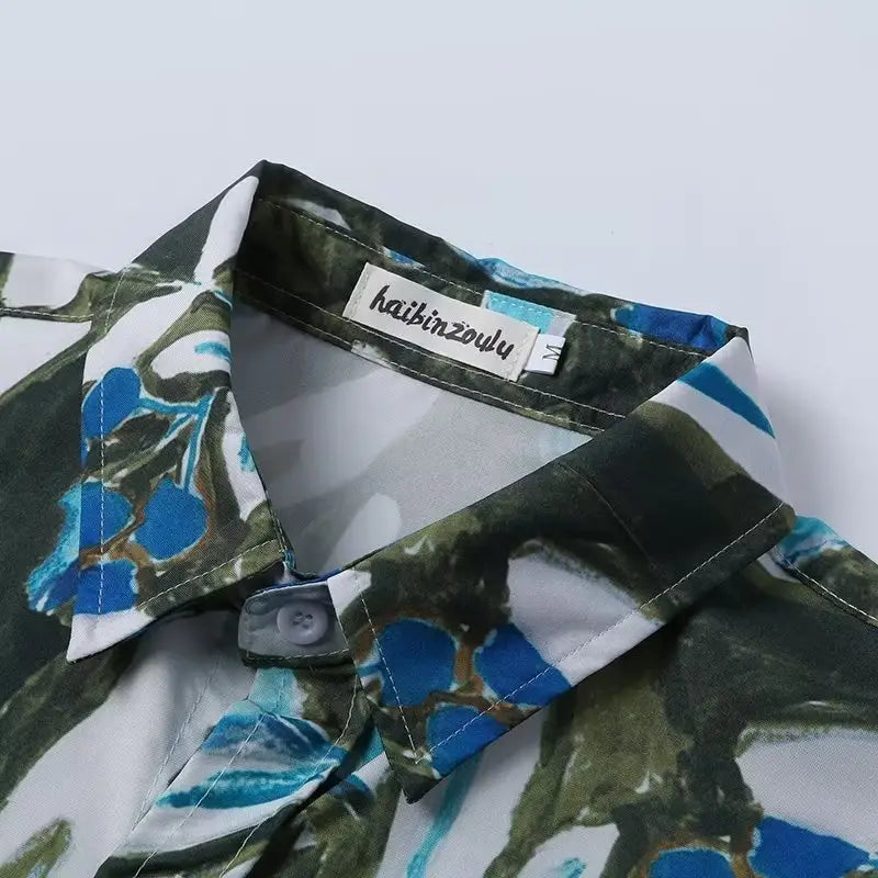 Men’s Summer Niche Design Loose Plus Size Casual Shirt