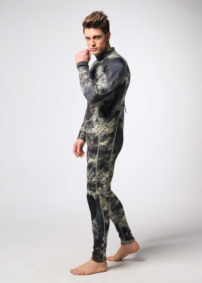 One-piece Camouflage Wetsuit Wear-resistant Cold-proof And Warm