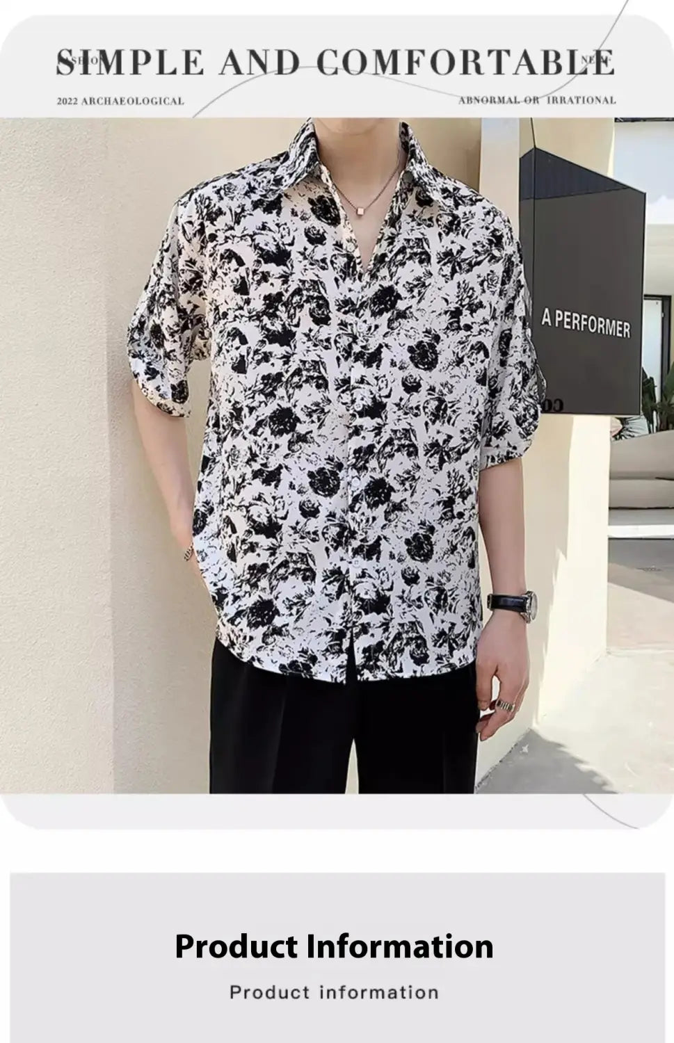 New Shirt Loose Outer Wear Heather Top Versatile Casual Men’s Short Sleeve