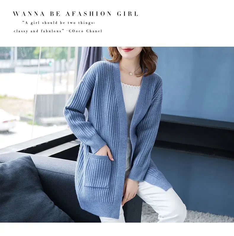 Loose Knitted Shawl Versatile Sweater Coat Women’s