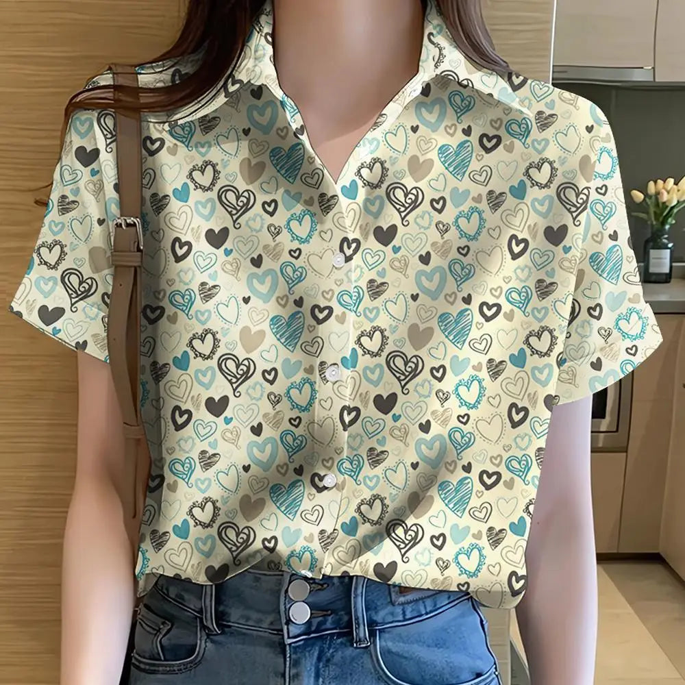 European Size Beach Hawaiian Women’s Shirt