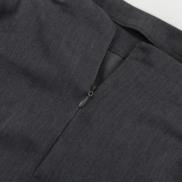 Gray Temperament Trousers High-End Fashion Online