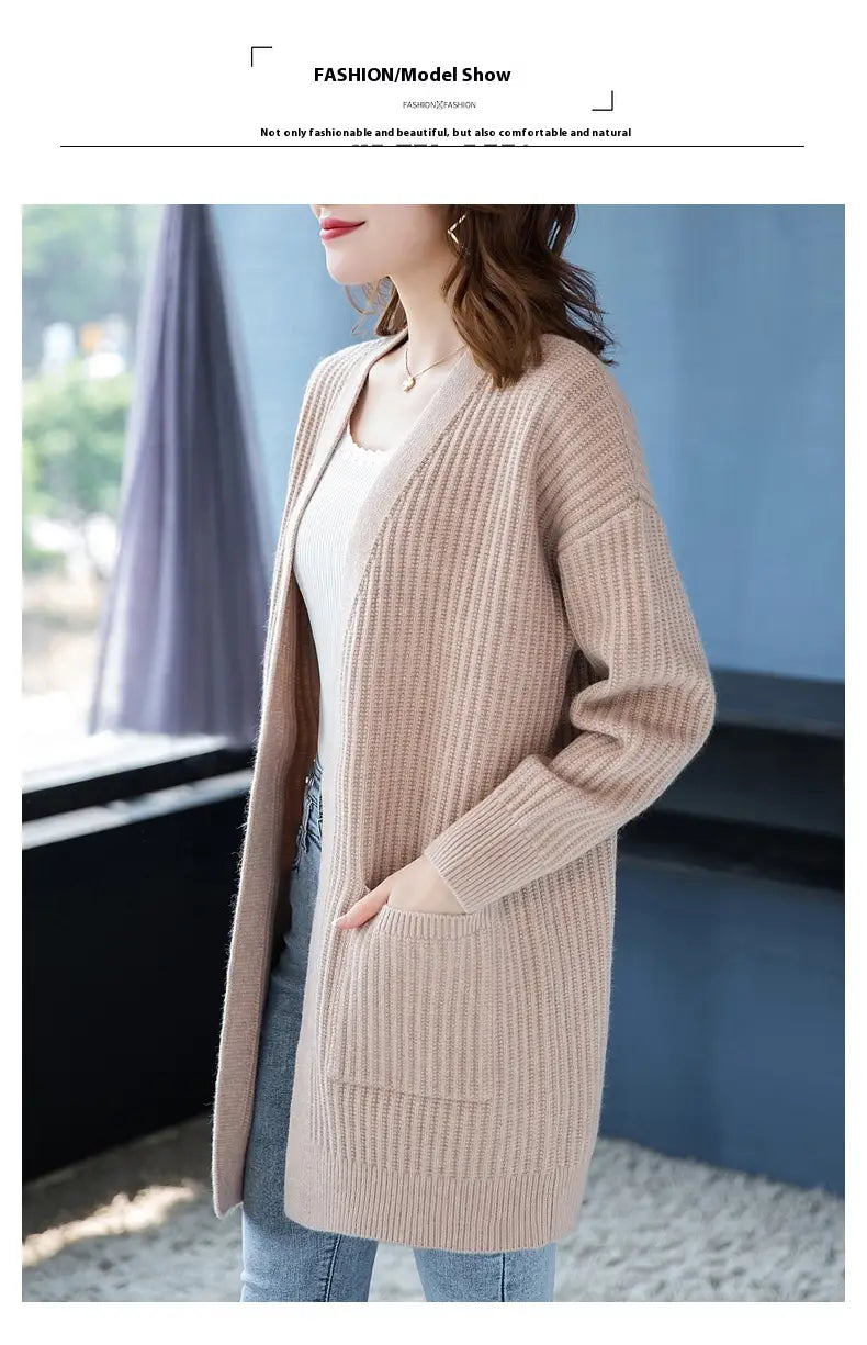 Loose Knitted Shawl Versatile Sweater Coat Women’s