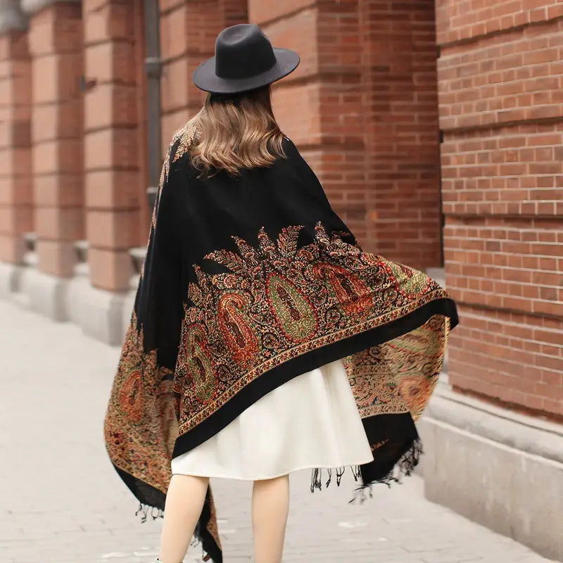 Women’s Dual-use Cape Oversized Shawl For Autumn