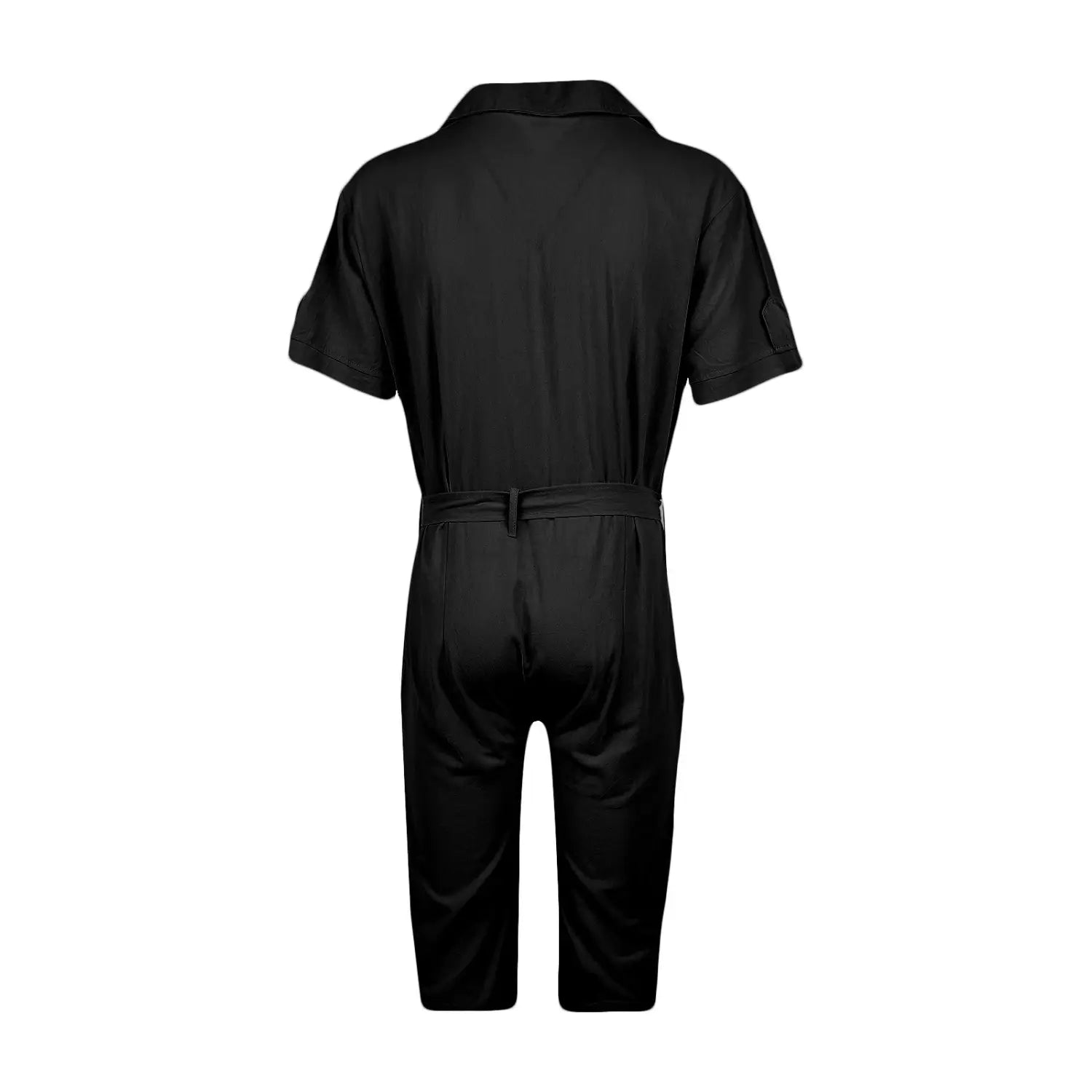 Casual Sports Jumpsuit Suit Men’s Loose Short Sleeve T-shirt Shorts Set Suit