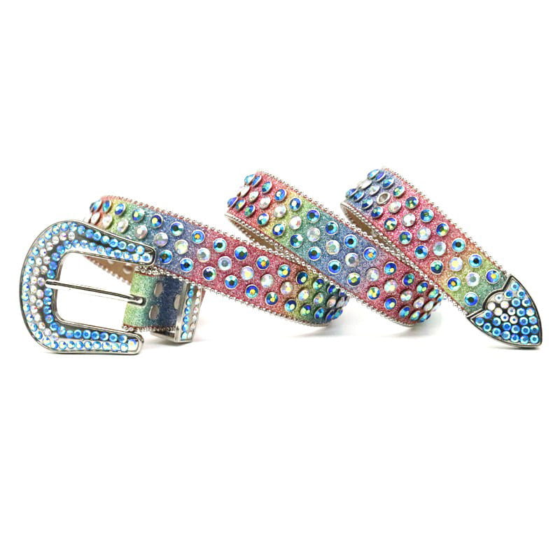 Fashion Personality Women’s Thin Belt Rhinestone