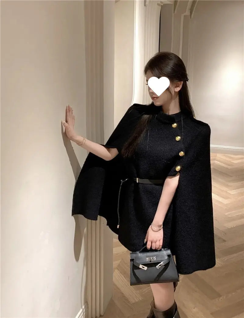 Autumn And Winter Shawl Cape Woolen Atmosphere Advanced