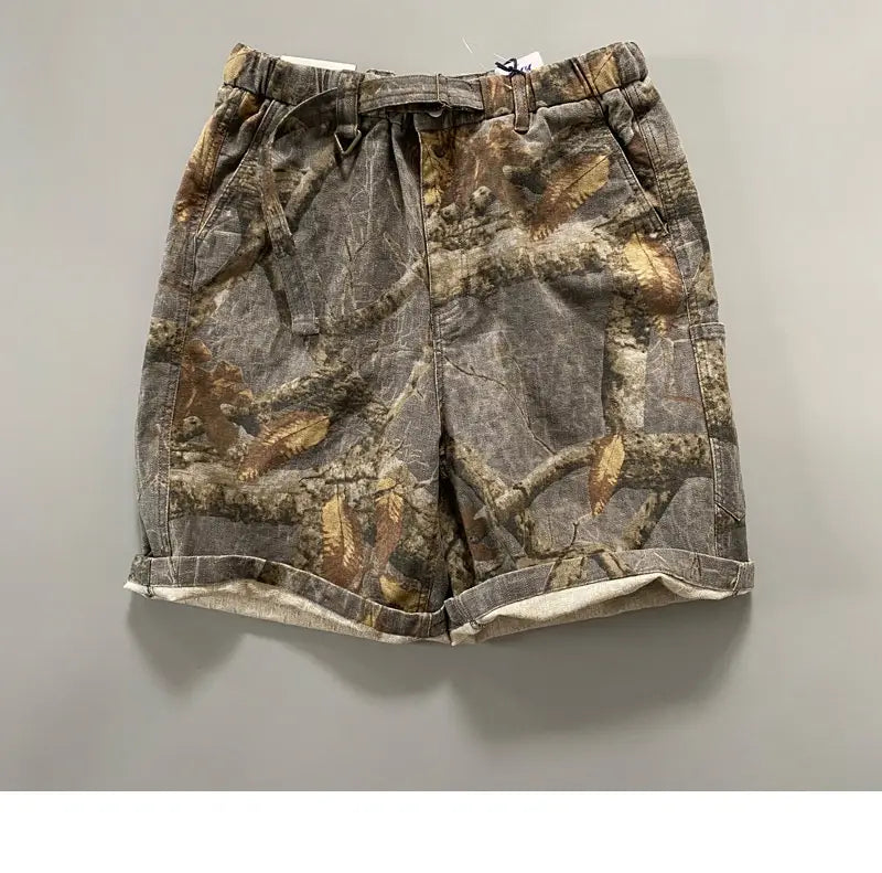 Heavy Dead Wood Branch Camouflage Shorts Men’s Maple Leaf Shorts