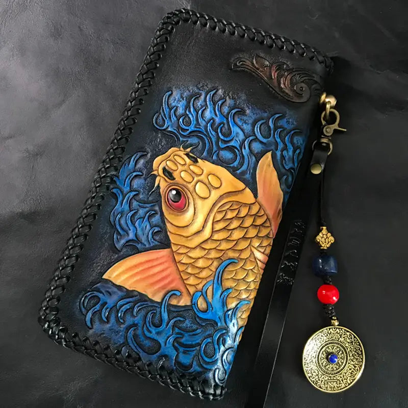 Men’s Leather Art Handcrafted Carved Bag