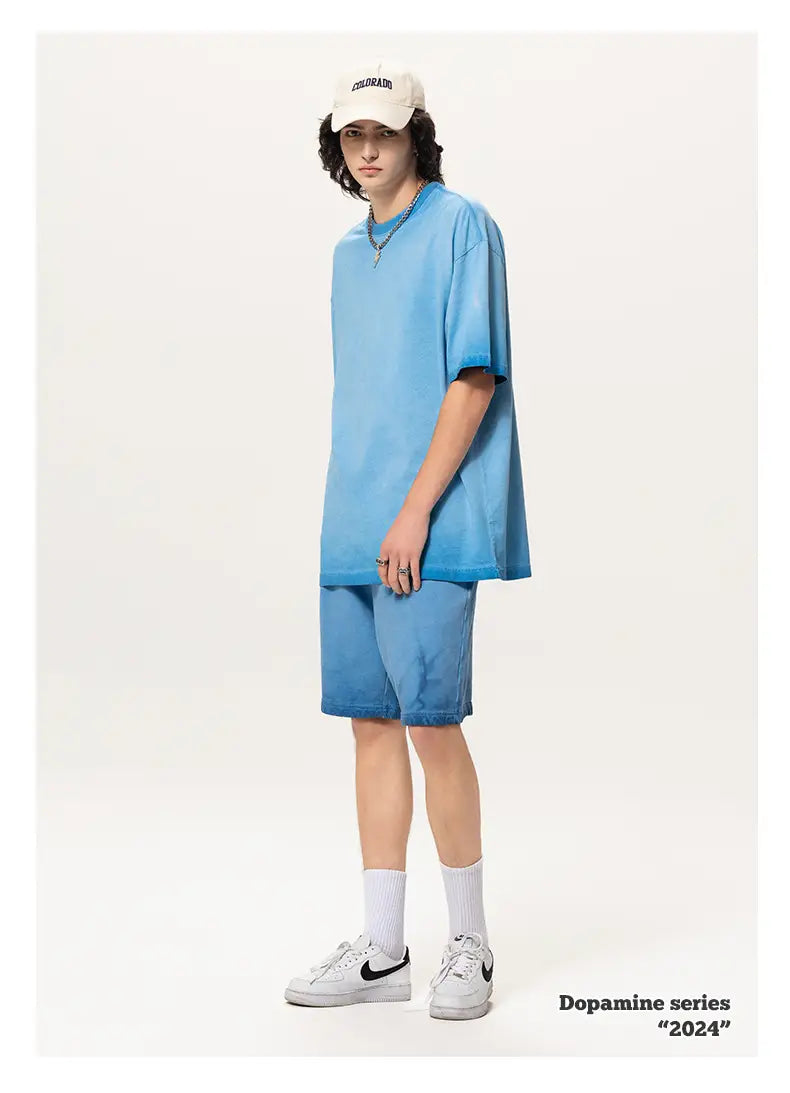 Street Dopamine Pure Cotton Washed Old Short Sleeve