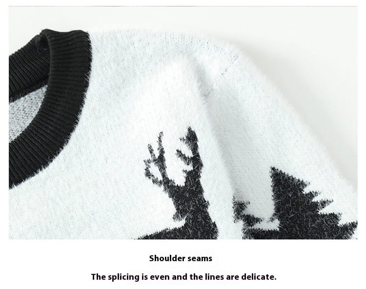 Men’s Round Neck Jacquard Pullover Sweater